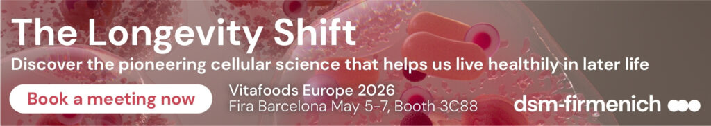 Discover dsm-firmenich’s pioneering longevity science at Vitafoods 2026 1 Discover dsm-firmenich’s pioneering longevity science at Vitafoods 2026